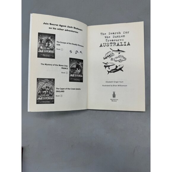 Secret Agent Jack Stalwart Search for the Sunken Treasure book paperback READ - Picture 2 of 3